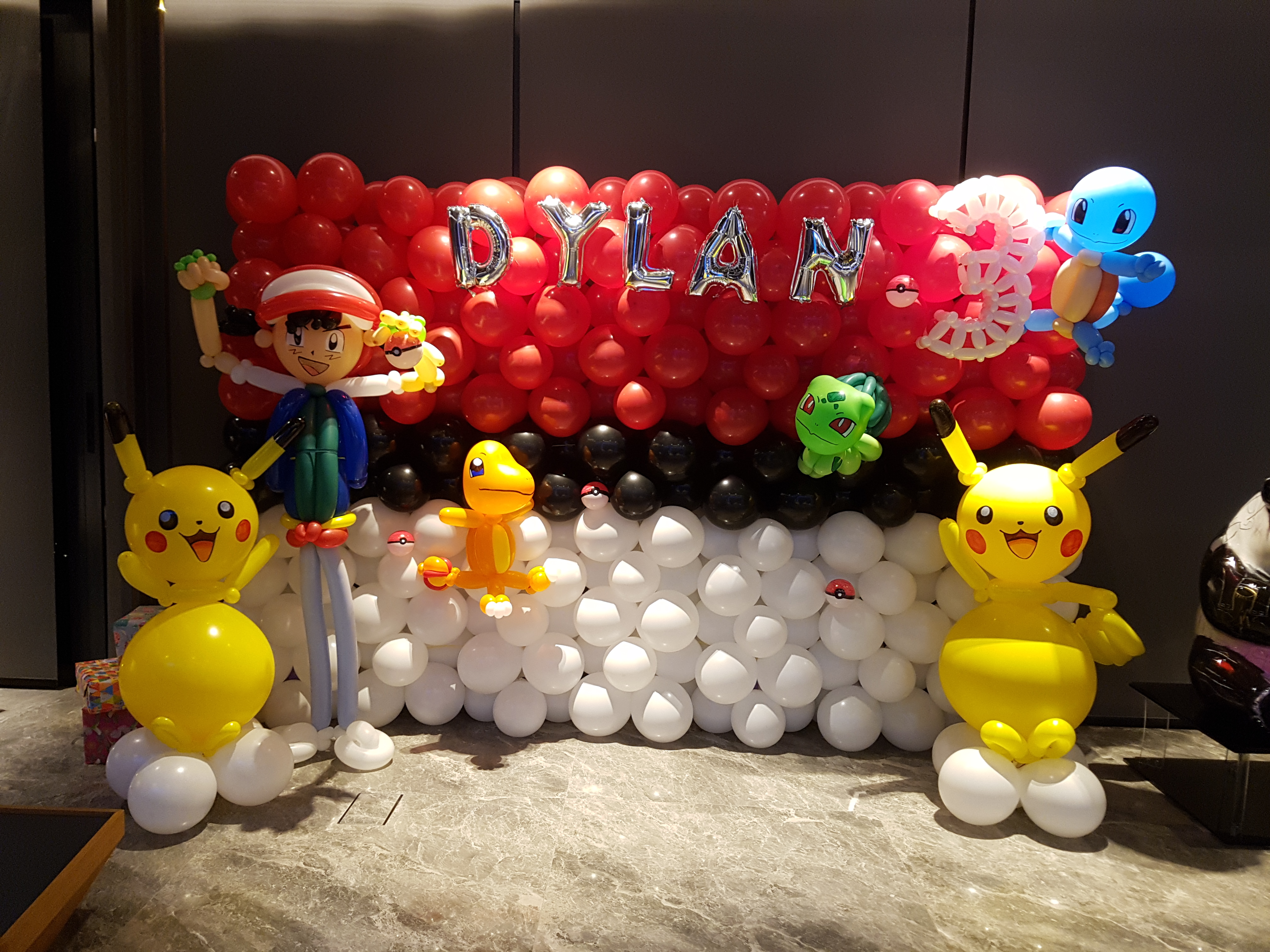 Pokemon theme balloon backdrop decorations for birthday party! - Singapore  Balloon Decoration Services - Balloon Workshop and Balloon Sculpting