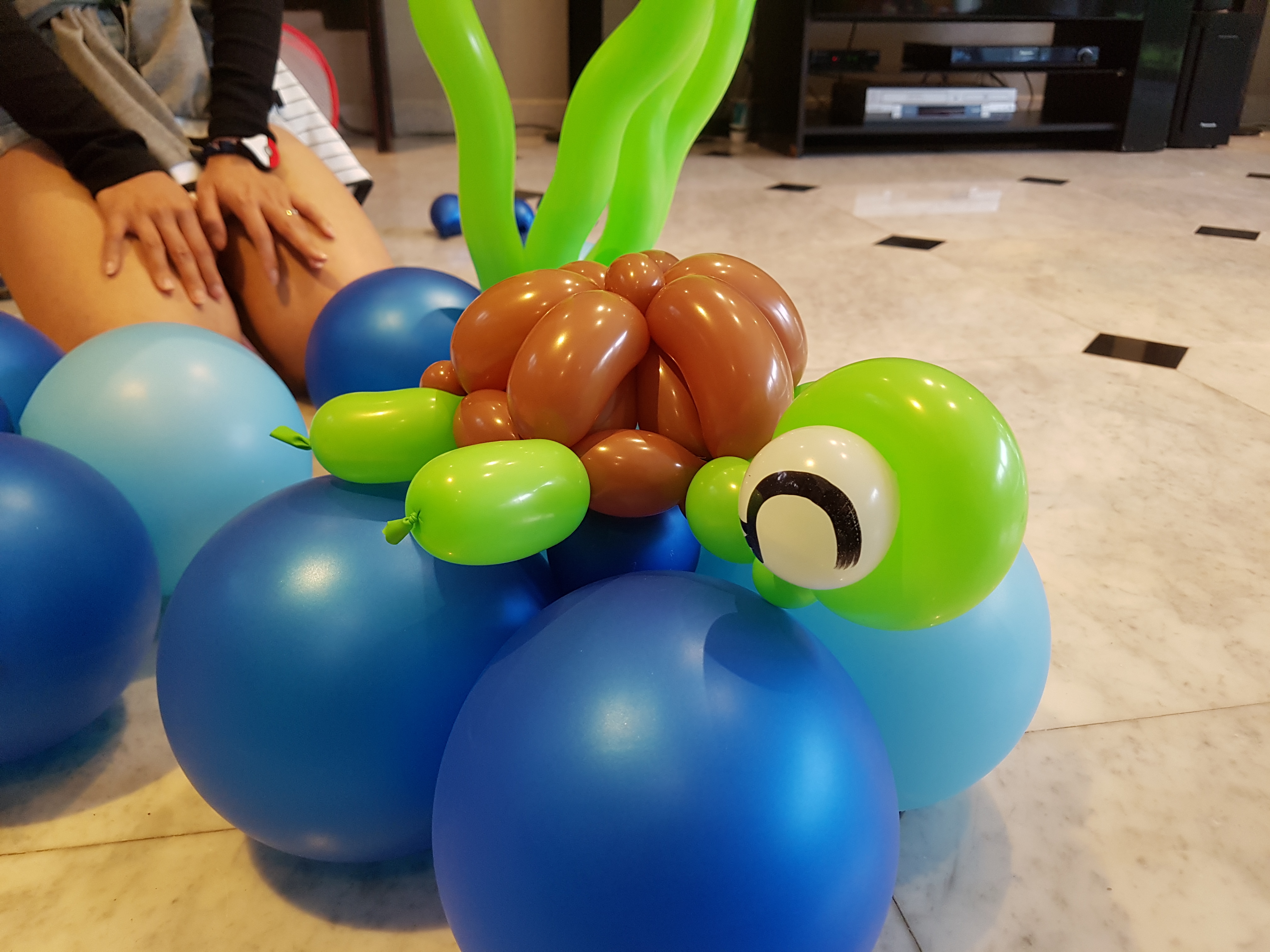 , Underwater theme balloon table centerpieces, Singapore Balloon Decoration Services - Balloon Workshop and Balloon Sculpting