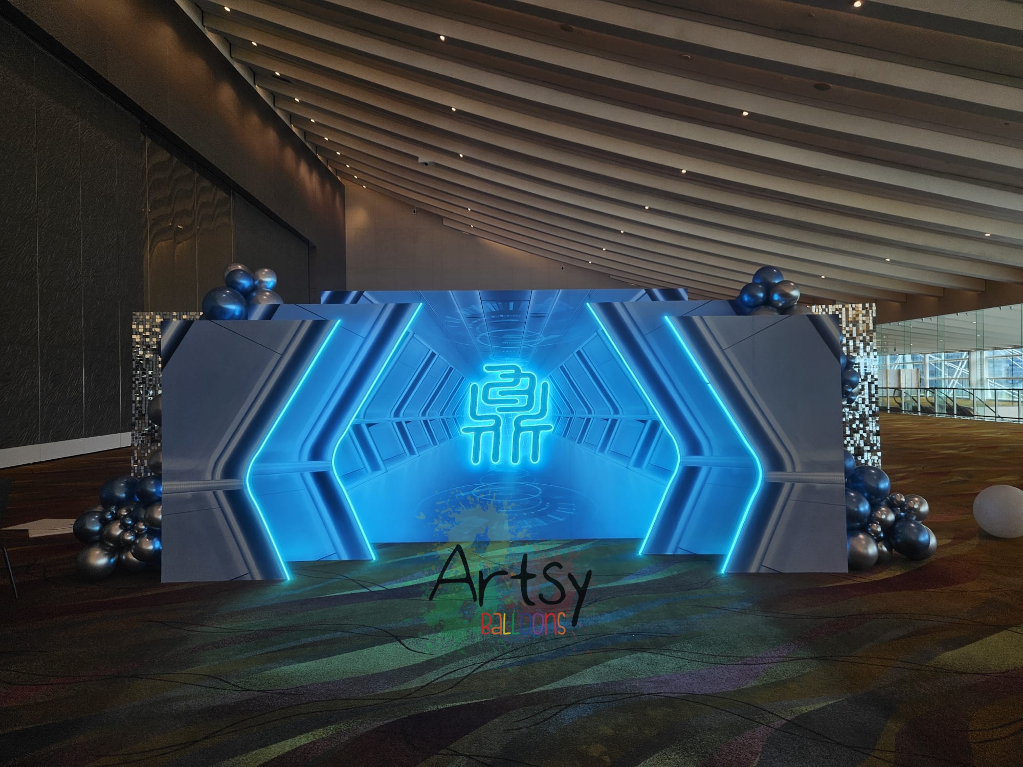 , How We Designed a Futuristic Balloon Decoration in Singapore | Din Tai Fung 2026 Dinner &amp; Dance, Singapore Balloon Decoration Services - Balloon Workshop and Balloon Sculpting