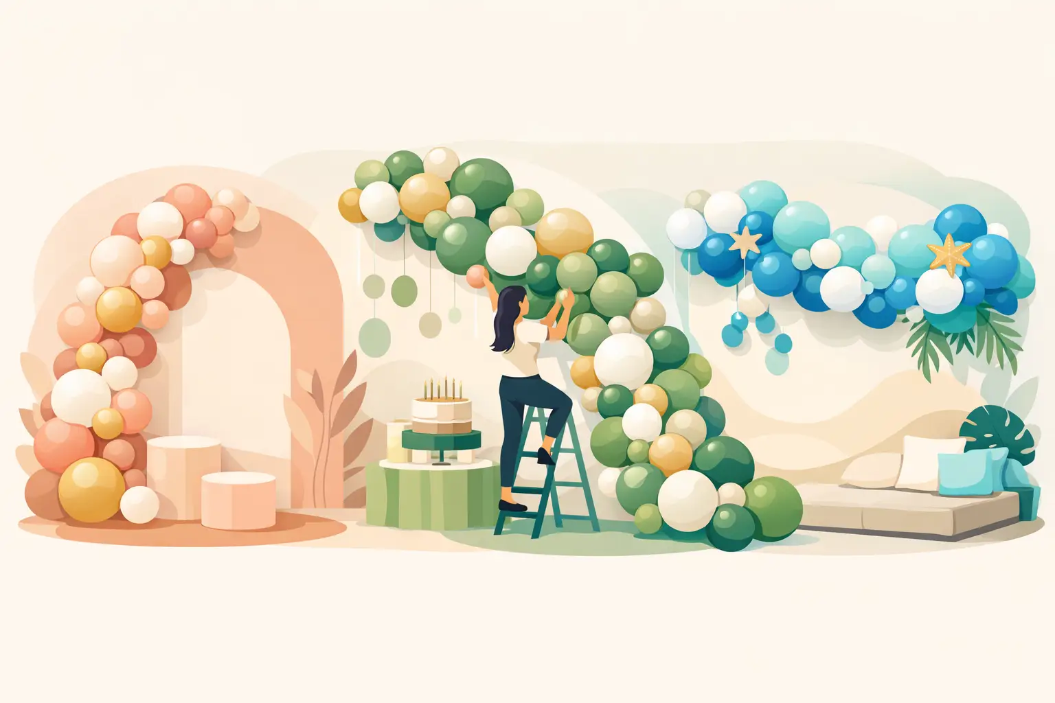 organic balloon garland backdrop, Organic Balloon Garland Backdrop Ideas, Singapore Balloon Decoration Services - Balloon Workshop and Balloon Sculpting